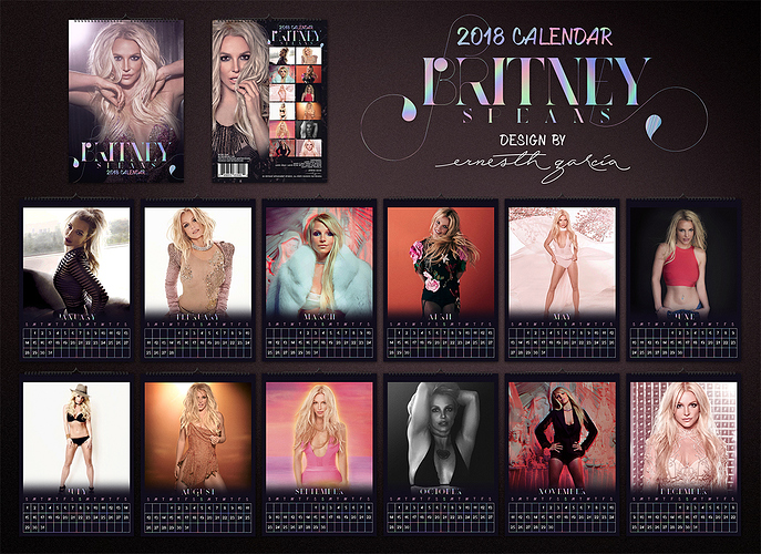 2018 Britney Calendar