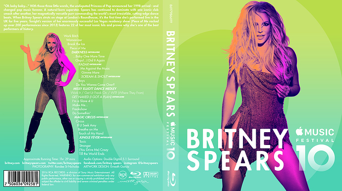 Britney Apple Music Blu Ray